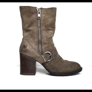 Born Camryn Heeled Moto Leather Boot Sz 9